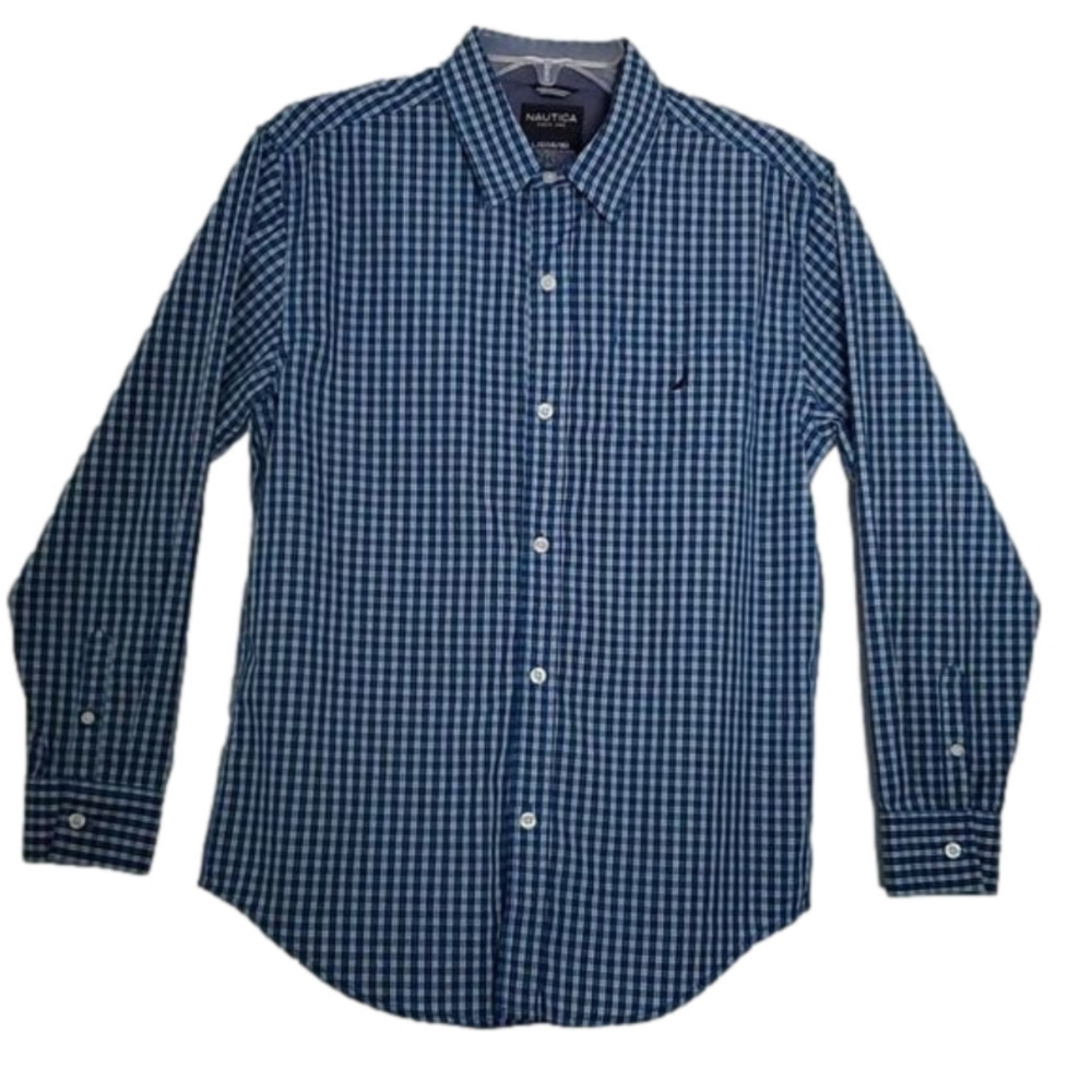 Nautica Boy's Plaid Dress Shirt size L/G (14/16)